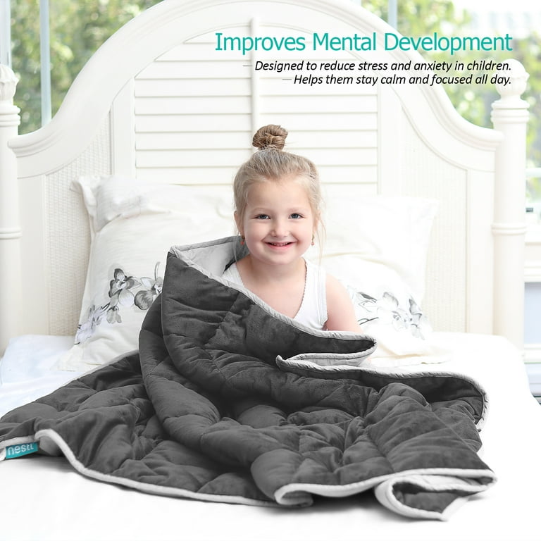 Soft Plush Weighted Blanket | Sensory Weighted Blanket for Anxiety Relief &  Calmness
