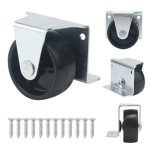 2 Inch Low Profile Caster Wheels for Trundle Bed, Cabinet Roll Out Bed, Drawer, with Screws 4 Pack$$Tools & Hardware Other