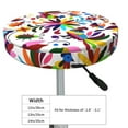 thumbnail image 4 of Daiia Mexican Bright Style Stool Covers Round,Round Bar Stool Covers Waterproof Bar Chair Covers Washable Stool Cushion Slipcover for 12-14 Inch Chair-13 inch, 4 of 7