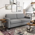 thumbnail image 6 of Georgia Light Gray Linen-Like Fabric Contemporary Three Seater Sofa, 6 of 9