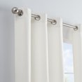 thumbnail image 4 of Eclipse Carter Draftstopper Room Darkening Grommet Curtain Panels, Set of 2, White, 37 x 63, 4 of 12