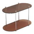 thumbnail image 1 of DOLITY 2 Layer Bathroom Storage Rack Shower Shelf Makeup Organizer Counter Vanity Brown, 1 of 6