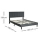 thumbnail image 2 of Ilios Innova | Base de Cama Matrimonial con Cabecera Moderna de Diseño Moderno, Estructura Reforzada Con Tapizado Color Negro, 2 of 9