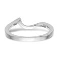 thumbnail image 5 of 14K White Gold Ring Band Wedding Diamond Round Contoured , Size 7, 5 of 7