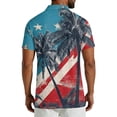 thumbnail image 2 of Men's USA 250th Anniversary Patriotic Firework Stars Polo Shirt American Flag Casual Short Sleeve America 250 Merchandise, 2 of 6