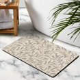 thumbnail image 3 of Beige Leaves Bathroom Mat Non Slip Quick Dry Super Absorbent Thin Bathroom Rugs,Modern,Bathroom Rugs Bathroom Floor Matsabsorbentfor Bathroom Living Room Entryway Kitchen Playroom,20x32 Inch, 3 of 5