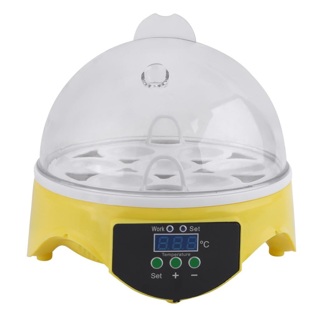 Automatic Mini Incubator 7 Egg Poultry Hatcher Digital Bird Temperature Control 