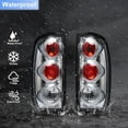 thumbnail image 3 of 1 Pair Tail Lights Compatible with 1998-2004 Nissan Frontier,Driver & Passenger Side,Chrome Housing+Clear Lens, 3 of 7