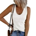 thumbnail image 4 of Womens Solid Tank Tops Sleeveless U-Neck Base Shirt Summer Casual Workout Tees, 4 of 9