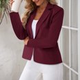 thumbnail image 5 of Womens Open Front Blazers Long Sleeve Casual Work Office Slim Single Button Suit Jacket with Pockets, 5 of 8