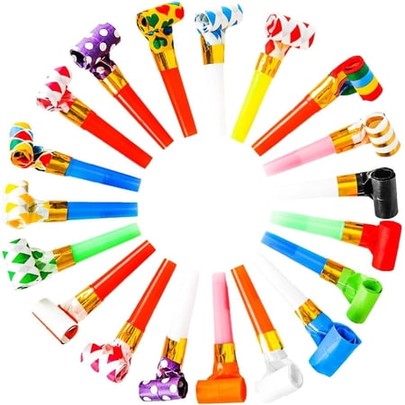 50 Pcs Funny Blowouts Blow Horns Birthday Party Whistles New Years Party Favors