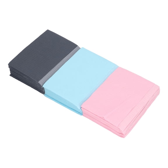 60pcs Disposable Nail Art Table Towels Mat, Black Pink Blue Manicure Table Cover, 10.63 x 6.69 inches