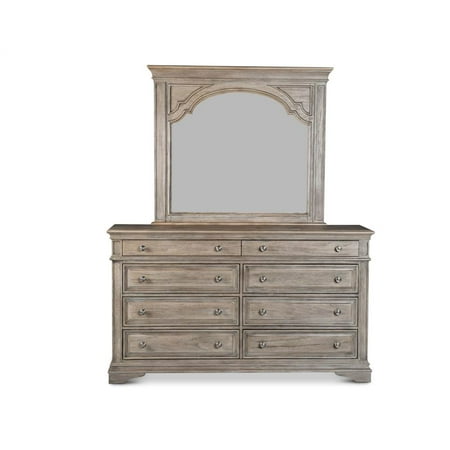 Highland Park Driftwood Gray Wood 8-drawer Dresser and Mirror