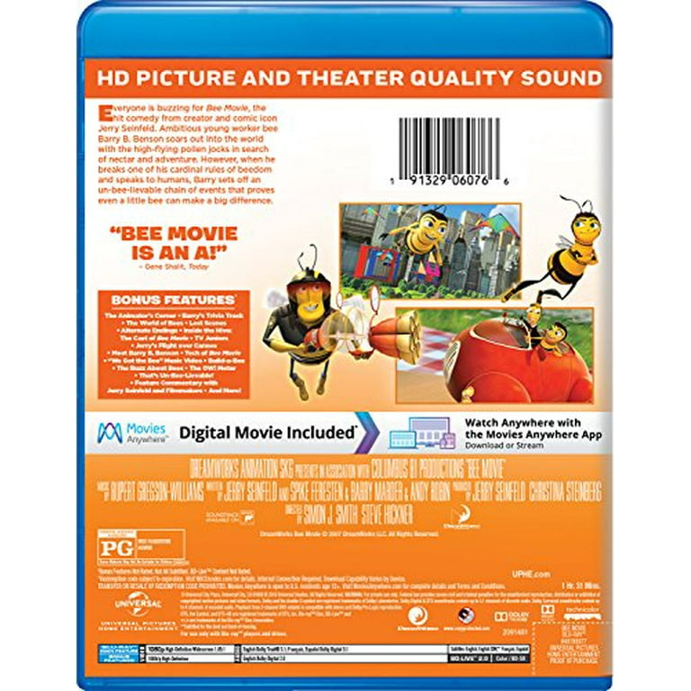 Bee Movie (Blu-ray New Box Art) [Blu-ray] - Walmart.com