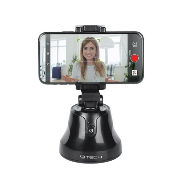 CJ Tech Support de téléphone intelligent suivi de mouvement à 360 degrés pour l'enregistrement vidéo - Noir