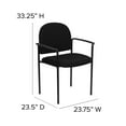 thumbnail image 5 of Flash Furniture Tiffany Stacking Fabric Side Reception Chair with Armrests, Black, 5 of 13