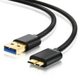 thumbnail image 1 of Câble de Données Portable 50cm/100cm Haute Vitesse PVC USB 3.0 vers Micro B Disque Dur Externe pour Ordinateurs, 1 of 8