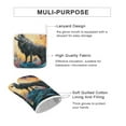 thumbnail image 3 of Colorful Lone Wolf Oven And Pot Holders Sets, Heat Resistant Pads Kitchen Decor for Cooking Baking BBQ Grilling, Christmas Kitchen Gifts, 3 of 6
