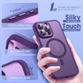 thumbnail image 6 of NEOYFC for with iPhone 11 Pro Max Case with Built-in Camera Lens Protectors Translucent Magnetic 11 Pro Max Phone Case 6.5" [Compatible with Mag-Safe][Great Grip Feeling], Purple, 6 of 7
