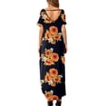 thumbnail image 3 of gakvbuo Summer Dresses for Women 2022 Plus Size Dress Casual Dress Solid Color/Floral Loose Boho Dresses Short Sleeve Maxi Dresses With Pockets, 3 of 9