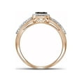 thumbnail image 2 of Diamond Princess 10kt Rose Gold Womens Round Red Color Enhanced Diamond Square Cluster Twist Ring 1/5 Cttw, 2 of 2