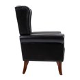 thumbnail image 4 of MOJAY Mid-Century Wood Solid Print Nailhead Trim Accent Chair, Black, 4 of 11