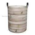 thumbnail image 2 of Wood Boards Laundry Basket Folding Dirty Clothes Toys Storage Bucket Household, 2 of 7