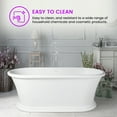 thumbnail image 4 of Vanity Art 61" x 31" Solid Surface Resin Stone Freestanding Bathtub, 4 of 6