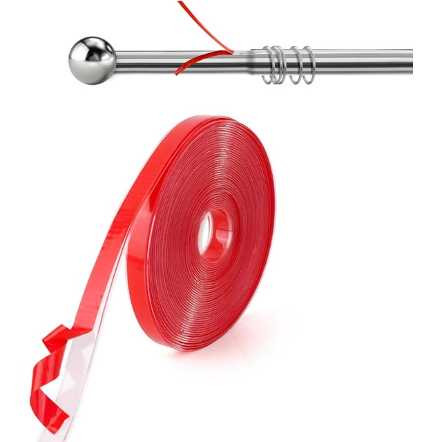 32.8ft Glide Tape for Rods, Clear Drapery Ring Glide Tape Surface Rod Glide Tape for Sliding and Rings Smoothly and Quietly