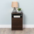 thumbnail image 6 of Prepac Astrid 2-Drawer Nightstand, Rich Espresso, 6 of 7