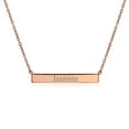 thumbnail image 2 of Bling Jewelry Womens Thin Name Plated Bar Pendant Necklace 14K Rose Gold Sterling Silver, 2 of 5