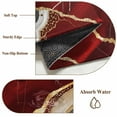 thumbnail image 2 of Red Marble Bathroom Rug Washable 2x3 Entryway Rug Non Slip Grey Gold Texture Vintage Farmhouse Art Front Door Mat Low Pile Indoor Doormat Throw Floor Carpet for Kitchen Bedroom Entrance, 2 of 8