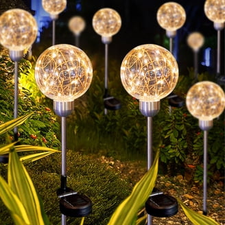 Solite 6-Pack Solar Powered Multi-Color Garden Stake Lights with