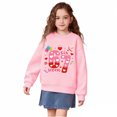 thumbnail image 2 of Kids Girl Sweatshirt Heart Print 6 7 Meme Novelty Six Seven Sweatshirt for Girls Casual Long Sleeve Sweatshirt Pullover Fall Clothes Girls Sweatshirts Size 10-11 Years, 2 of 5