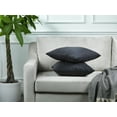 thumbnail image 6 of 3S Brother's Solid Cushion Cover Super Soft & Cozy Home Décor Throw Pillow Case for Chair Couch Bedroom & Livingroom Décor Pillowcase with Invisible Zipper Set of 2 Pieces -Anthracite 22"x22" Each, 6 of 8