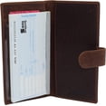 thumbnail image 3 of CAZORO Vintage Genuine Leather RFID Checkbook Cover Wallet with Snap Closure Buffalo Burgundy, 3 of 7