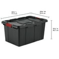 thumbnail image 4 of Sterilite 27 Gallon Industrial Tote, Rugged Plastic Storage Bin,  Latch Lid, Black, 4 of 14
