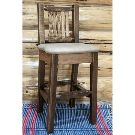 - Montana Woodworks 30 in. Homestead Lacquer Finished Barstool