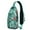 Green Christmas Baking, variant on Sling Backpack,Green Christmas Santa and Icon Pattern Crossbody Bag with Water Bottle Holder,Waterproof Sling Bag for Men/Women with Chest Phone Holder for Hiking,Travel