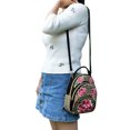 thumbnail image 4 of Wangscanis Embroidered Flower Zipper Travel Shoulder Bag Daypack for Women, 4 of 9