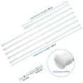 thumbnail image 5 of BEAMNOVA 6Pcs Tension Curtain Rod for Windows Cabinet Wardrobe Closet 28"-48" Adjustable, 1/2" Diameter, White, 5 of 10