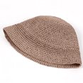 thumbnail image 4 of Sombrero de paja para mujer, sombrero de pescador tejido, sombrero de playa, gorra plegable, gorras de verano, sombrero de pescador para mujer, 4 of 5
