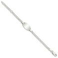 thumbnail image 2 of White Sterling Silver bracelet Childrens 6 in 11 mm, 2 of 4