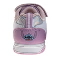 thumbnail image 4 of Disney Stitch And Angel Girls Hook And Loop Skate Style Sneakers. (Toddler Little Kids), Pink White, Size: 11, 4 of 6