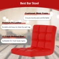 thumbnail image 3 of YRLLENSDAN Tall Bar Stools Set of 2 High Bar Chairs Kitchen Bar Stools Swivel Adjustable Bar Stool Leather Island Chairs Set of 2 Counter Height Bar Stools with Back,Red, 3 of 8
