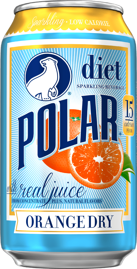 Polar Orange Sparkling Water, 12 fl oz, 24 Pack cans