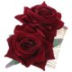 thumbnail image 3 of Peineta con flor de rosa para el cabello, accesorio floral para el cabello, tocado para mujeres y niñas, boda, novia (rojo vino), 3 of 7