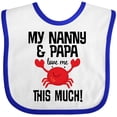 thumbnail image 3 of Inktastic Nanny and Papa Grandson Crab Boys or Girls Baby Bib, 3 of 4
