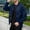 Navy, variant on Men's Stand Collar Bomber Jacket, Full Zip Up Elastic Rib Cuff Zipper Pocket Lightweight Windproof Flight Coat for Spring Fall Daily Outdoor Commute Wear Navy