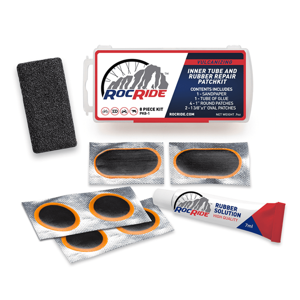 RocRide 8 Piece Inner Tube Patch Bicycle Tire Repair Kit. Also for ATVs